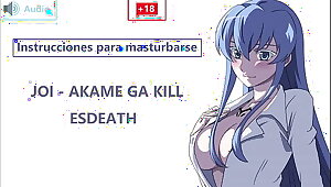 JOI EN ESPAOL con Esdeath. Preparat esclavo! Akame ga k.